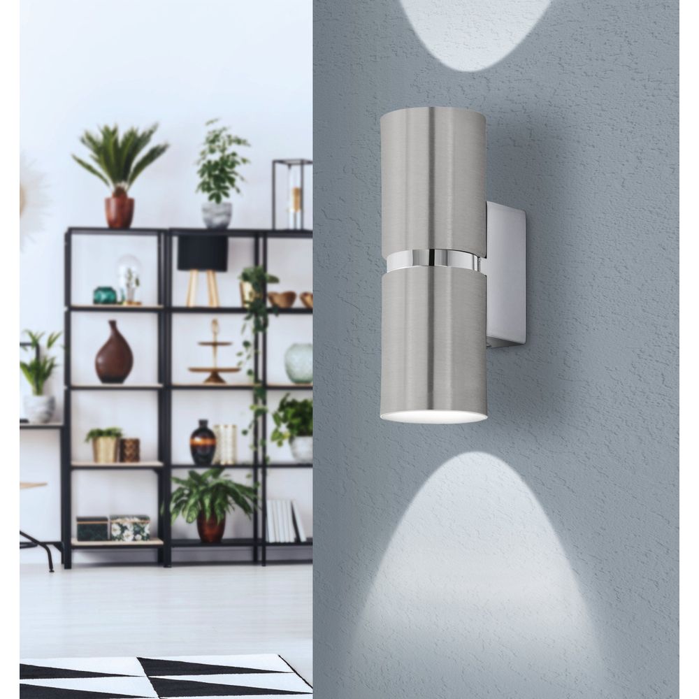 Eglo Passa zidna/2, led, gu10, 2x3,3w, krom/nikl mat  slika 5
