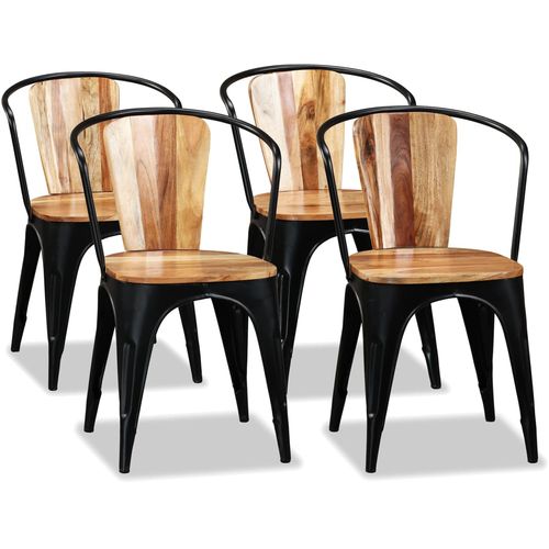 Blagovaonske stolice od masivnog bagremovog drva 4 kom slika 56