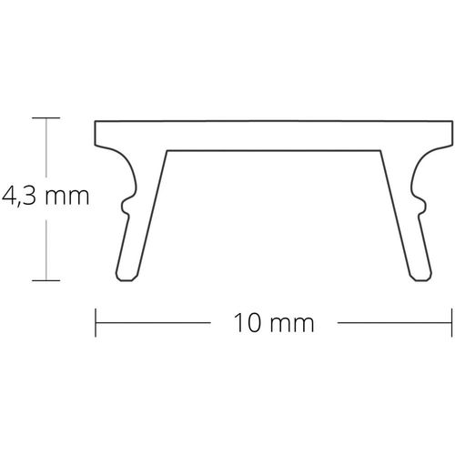 Galaxy Profiles  8600046    profil za pokrivanje              polikarbonat  (D x Š x V) 2000 x 4 x 10 mm    1 St. slika 2