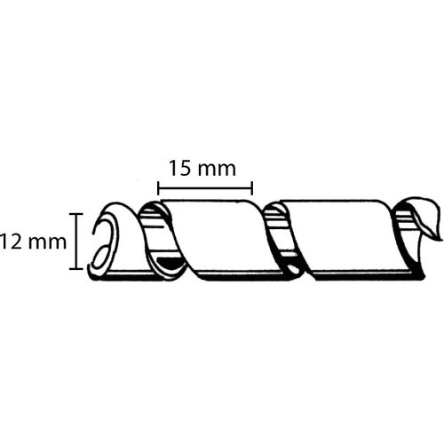 SWBKS-15 Spiralni organizator kablova 12-70 mm slika 2