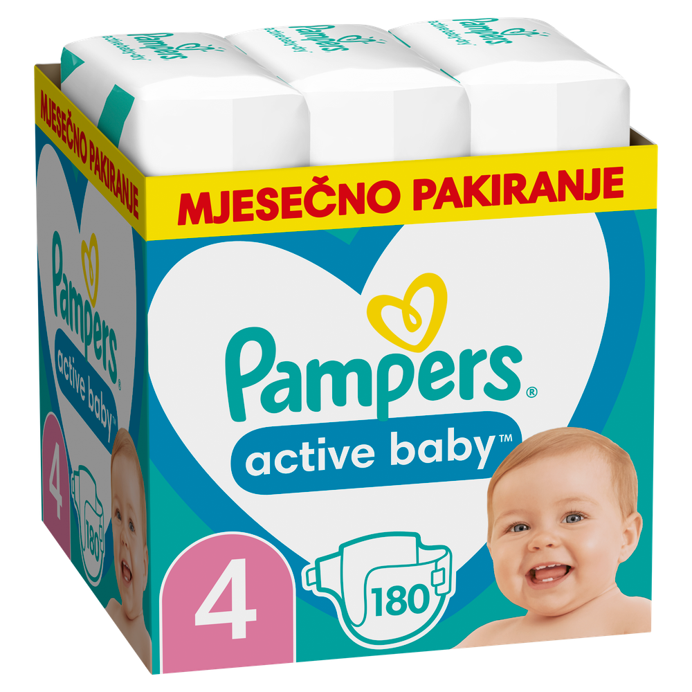 Pampers Active baby pelene mjesečno pakovanje slika 2