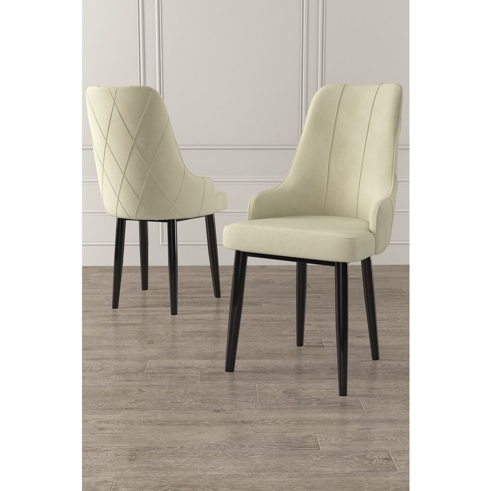 Trex - Set stolica u krem i crnoj boji (4 komada) slika 1