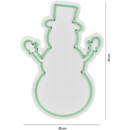 Wallity Ukrasna plastična LED rasvjeta, Snowman - Green slika 8