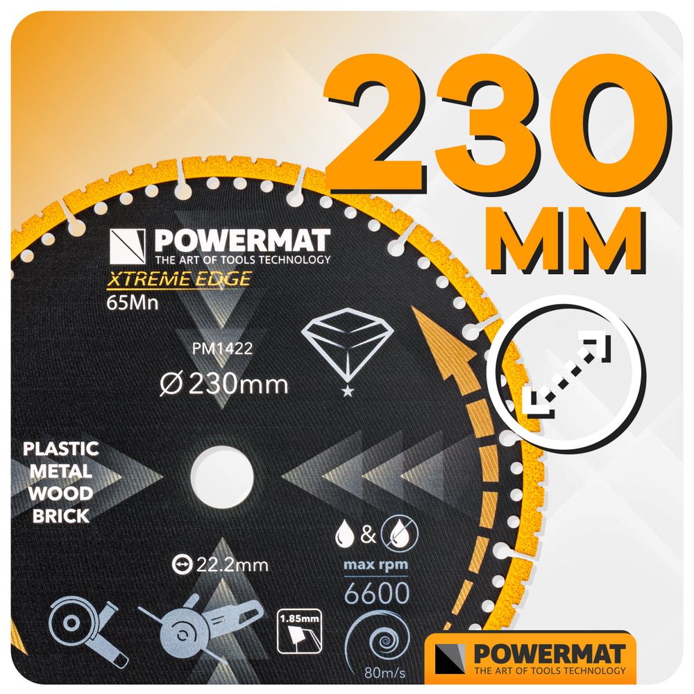 UNIVERZALNA DIJAMANTNA PLOČA 230 MM PM-TDCS-2301T slika 11
