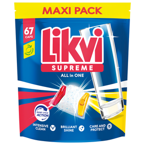 Likvi tablete za mašinsko pranje suđa All in One Supreme 67 kom