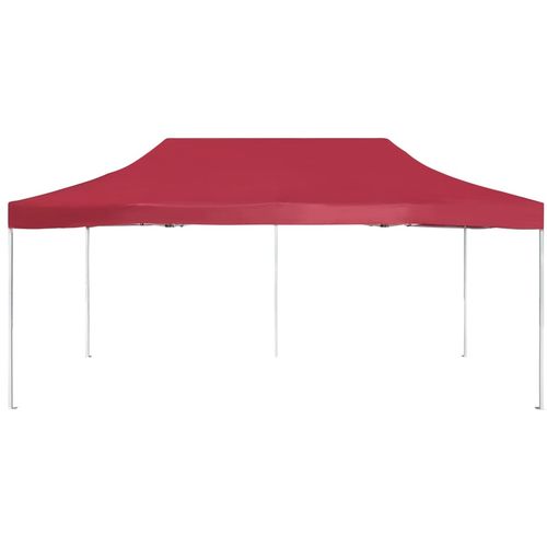 Profesionalni sklopivi šator za zabave 6 x 3 m crvena boja vina slika 11