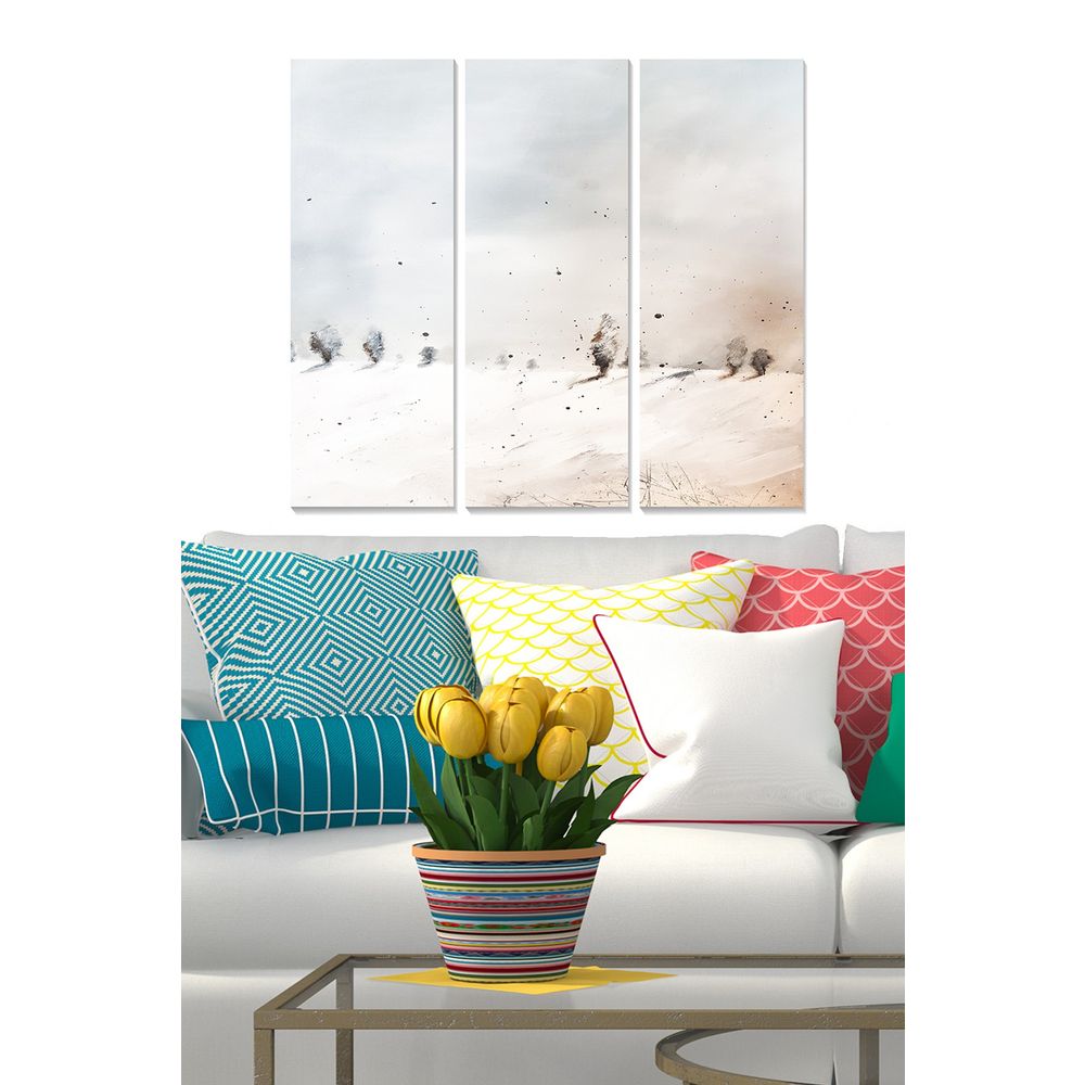 Dekorativna Slika od MDF-a u Više Boja (Set od 3 Komada) - MDF1050880217 slika 1