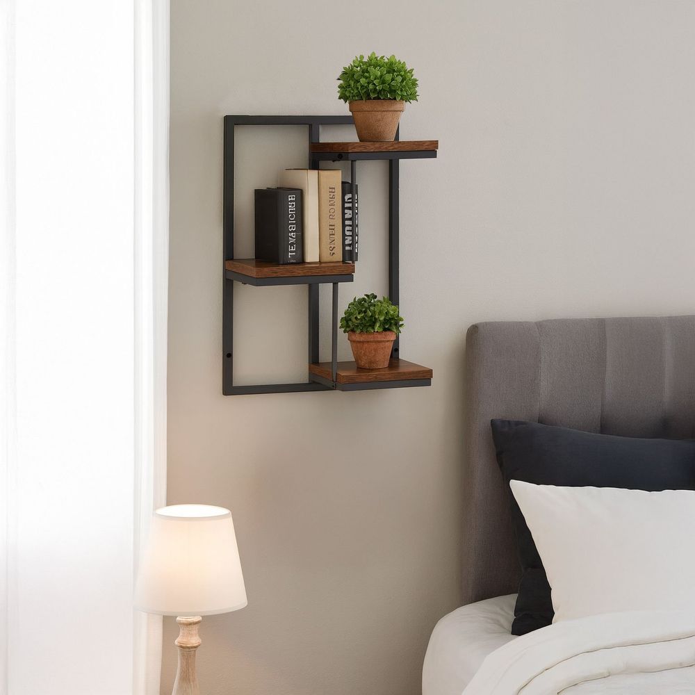 ModernHome loft zidni stalak za cvijeće za dekoraciju, s 3 razine slika 2
