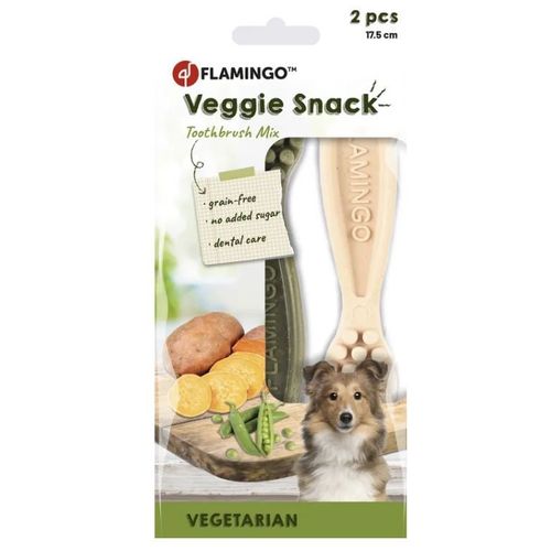 VEGGIE SNACK MIX ČETKICA ZA ZUBE 2kom 17,5cm slika 1