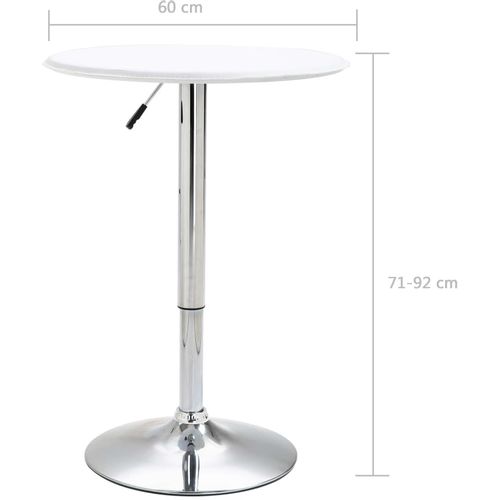 Barski stol bijeli Ø 60 cm MDF slika 5