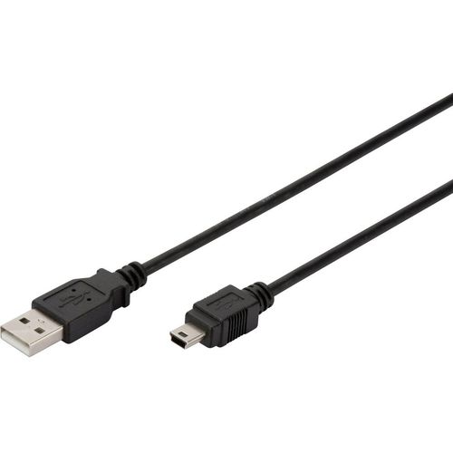 Digitus USB kabel USB 2.0 USB-A utikač, USB-Mini-B utikač 1.00 m crna  AK-300108-010-S slika 1