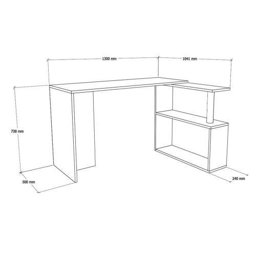 Woody Fashion Studijski stol, Cayko - Walnut slika 5