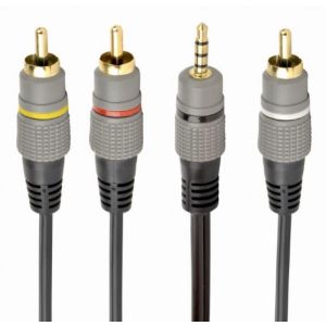 CCAP-4P3R-1.5M Gembird 3.5 mm 4-pin to RCA audio-video cable, 1.5m
