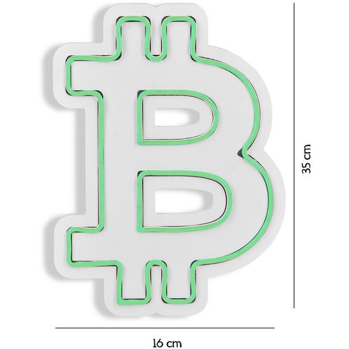 Wallity Ukrasna plastična LED rasvjeta, Bitcoin - Green slika 8