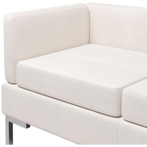 9-dijelni set sofa od tkanine krem slika 10