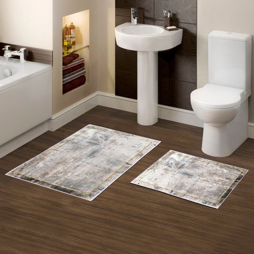 KT479 Multicolor Bathmat Set (2 Pieces) slika 1