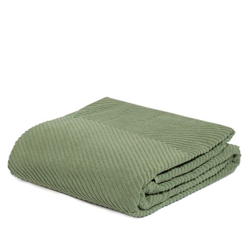 Frotir prekrivač ZIG ZAG GRANDE 200x210 - DARK GREEN 24 slika 1