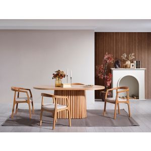 Atlantis - Natural Natural Dining Table & Chairs Set (4 Pieces)