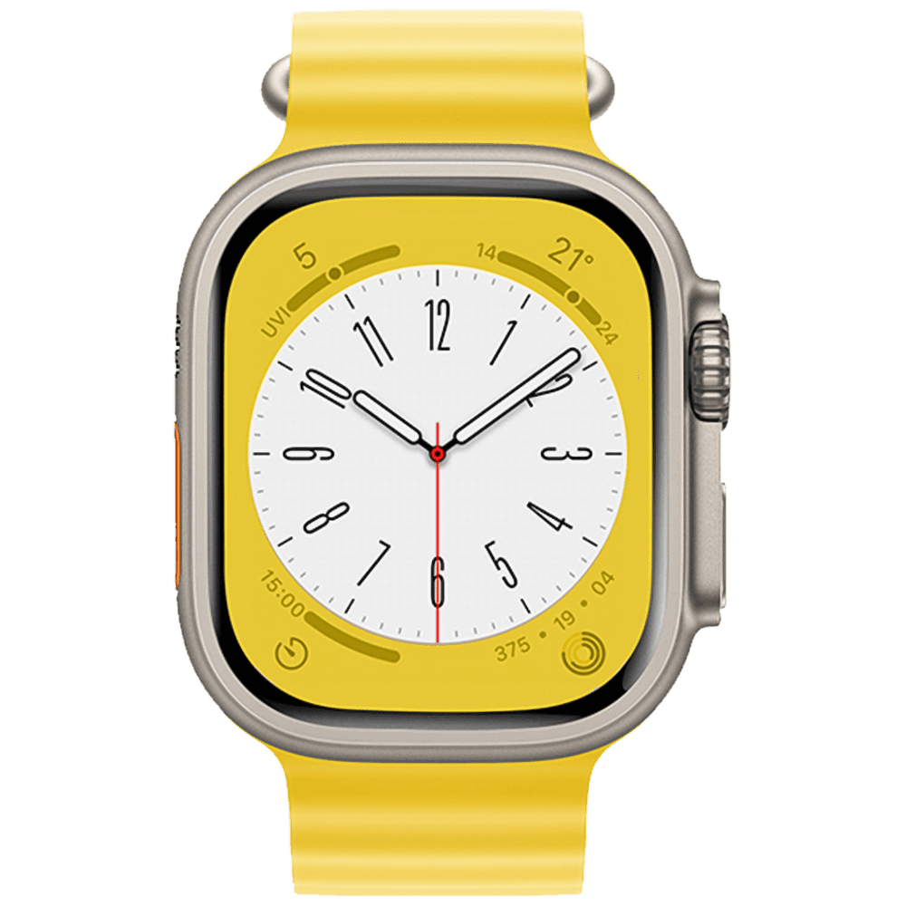 hoco. Silikonski remen za iWatch, 42/44/45/49mm, žuta - iWatch WA12 Yellow slika 3