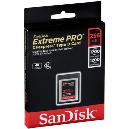 SanDisk Extreme PRO CFexpress Type B, 256GB, 1700MB/s čitanje, 1200MB/s pisanje slika 2