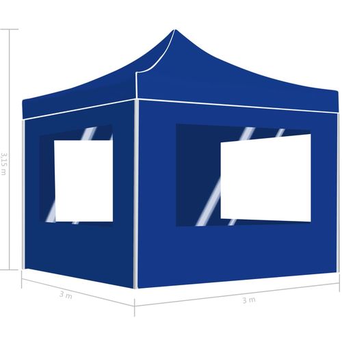 Profesionalni sklopivi šator za zabave 3 x 3 m plavi slika 26