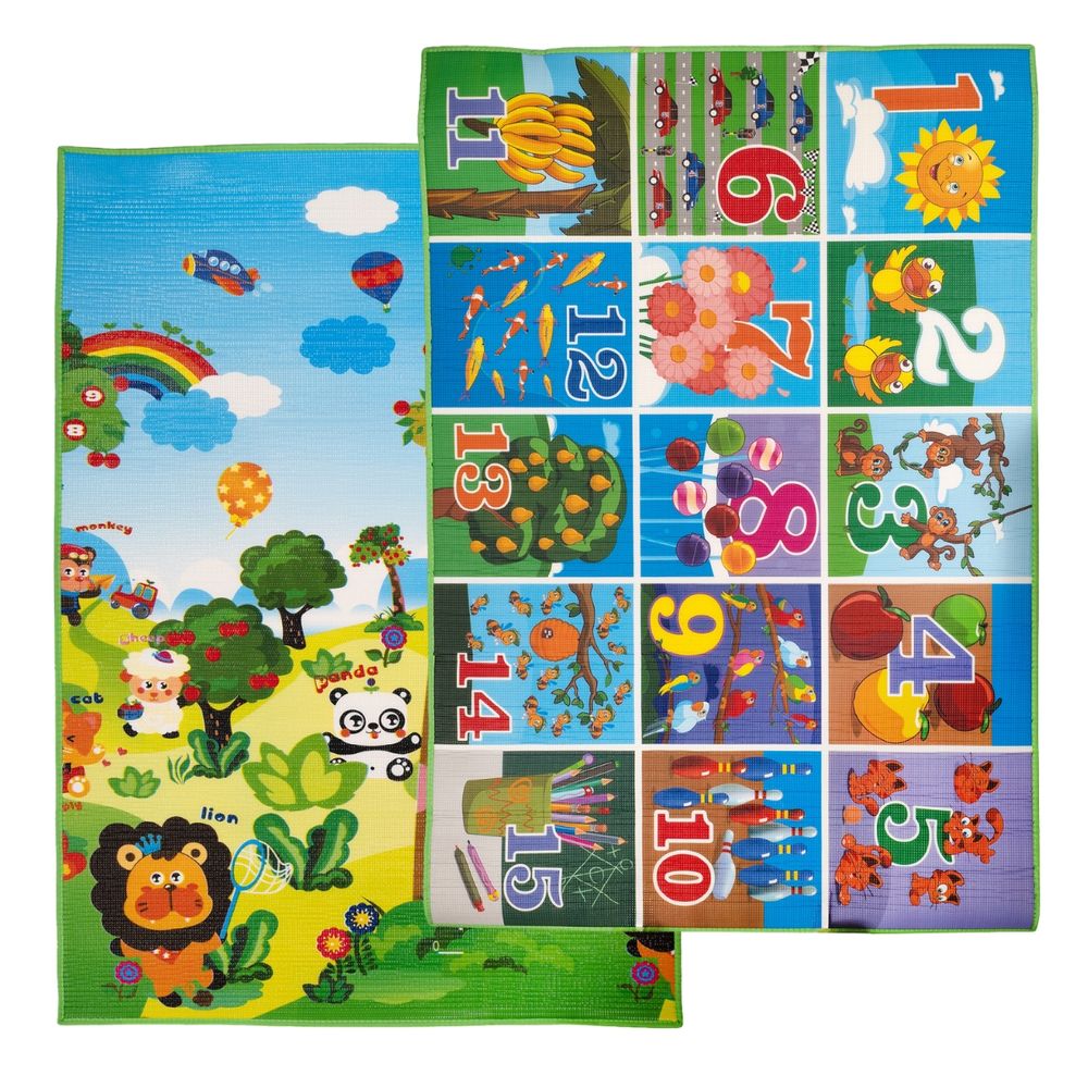 Bertonne edukativna podloga XXL, dvostrana 120x180 cm - Životinje/Brojevi slika 2