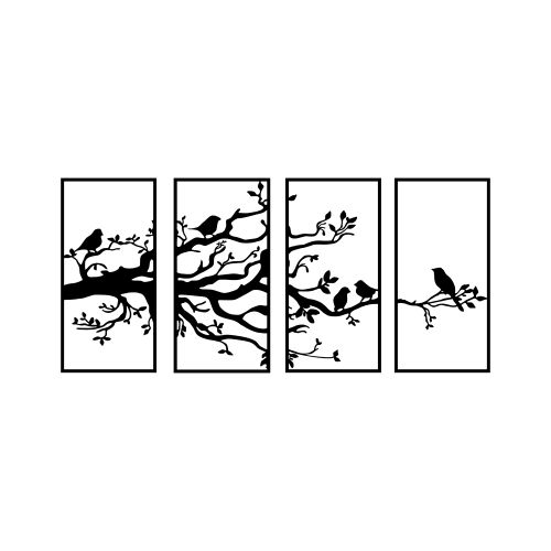 Wallity Metalna zidna dekoracija, Tree Branch And Birds - 269 slika 4