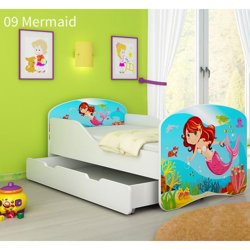 Dječji krevet ACMA s motivom + ladica 140x70 cm - 09 Mermaid slika 1