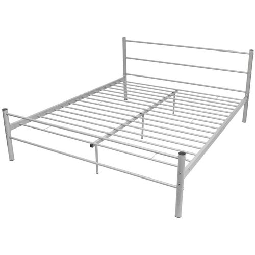 Krevet s madracem metalni sivi 160 x 200 cm slika 40
