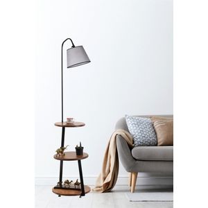 Podna Lampa Sorti 8743-4 u Bojama Oraha, Crne i Sive