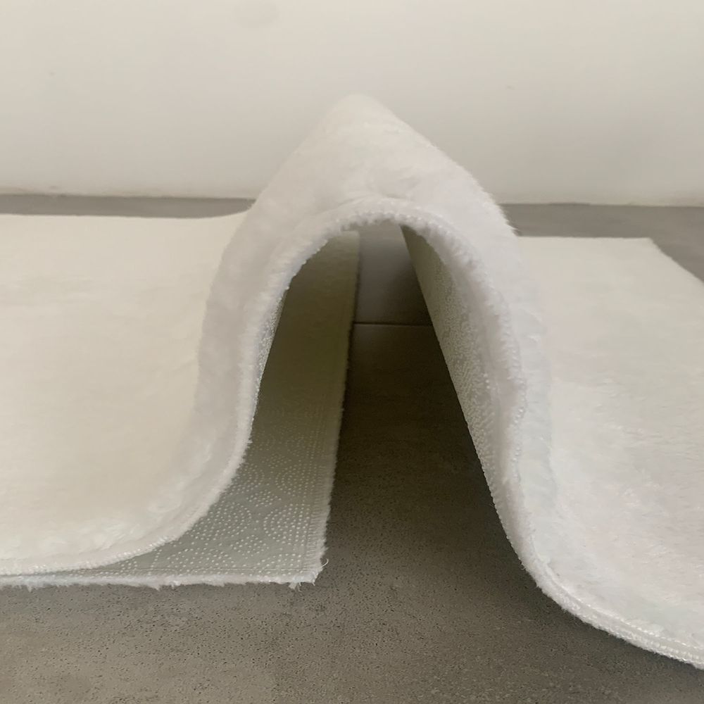 Bijeli Kupatilski Prekrivač 60 x 100 cm, Akrilni s Protukliznom Podlogom slika 3