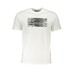 CAVALLI CLASS MEN'S SHORT SLEEVED T-SHIRT WHITE