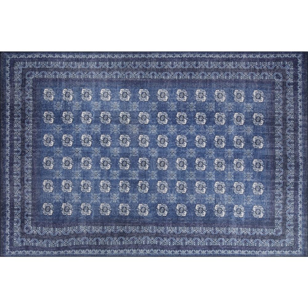 Tamnoplavi Višebojni Tepih Blues Chenille - AL 277 (140 x 190 cm) slika 2