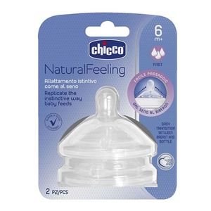 Chicco Duda za flašicu NaturalFeeling Fast 6m+, 2kom