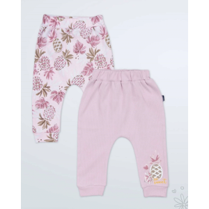 Miniworld Donji dio trenerke za bebe - Lila, 2kom