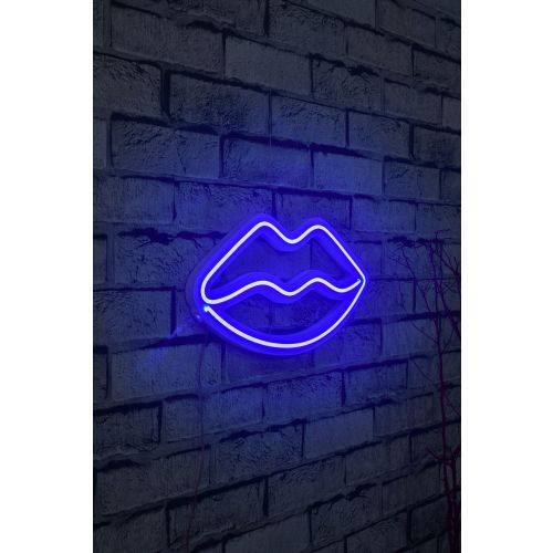 Wallity Ukrasna plastična LED rasvjeta, Lips - Blue slika 1