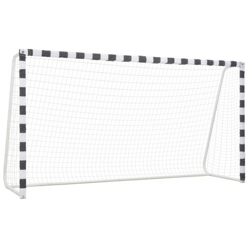 Nogometni gol 300 x 160 x 90 cm metalni crno-bijeli slika 11