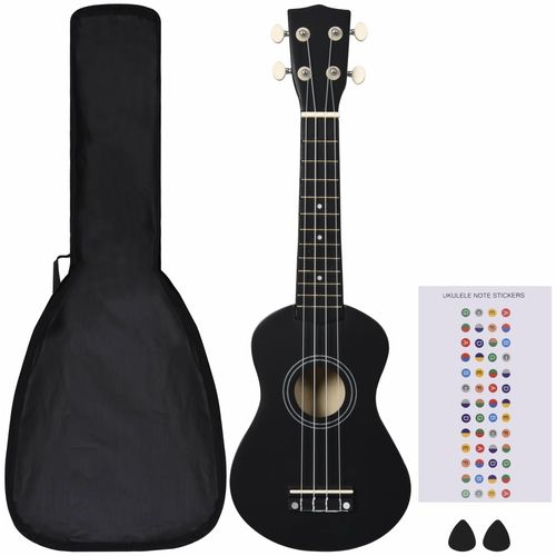 Set dječjeg ukulelea Soprano s torbom crni 21 " slika 19