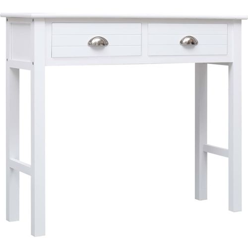 Konzolni stol bijeli 90 x 30 x 77 cm drveni slika 22