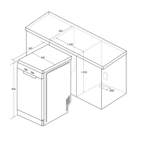 Candy CDPH2L1049S Mašina za pranje sudova, 10 kompleta slika 8