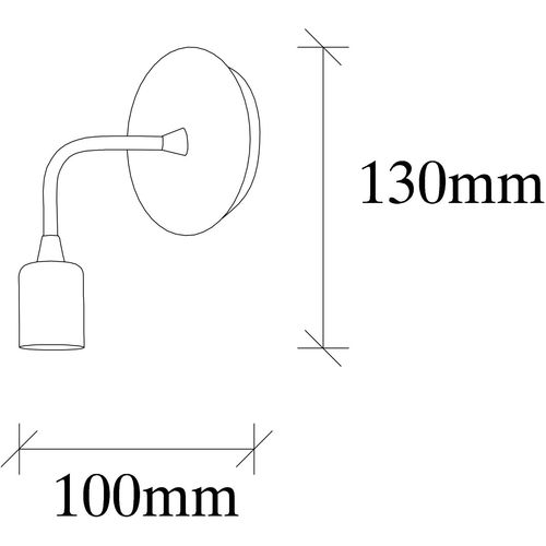 Opviq Zidna lampa DARTINI crna, drvo- metal, 10 x 10 cm, visina 13 cm, e27 40W, Dartini - MR - 735 slika 6