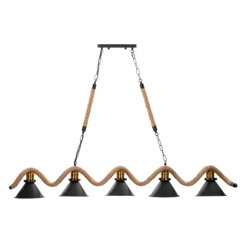 Mauro Ferretti Svjetiljka stropna CUP/ROPE 5 LIGHTS 130x20x80 cm slika 1