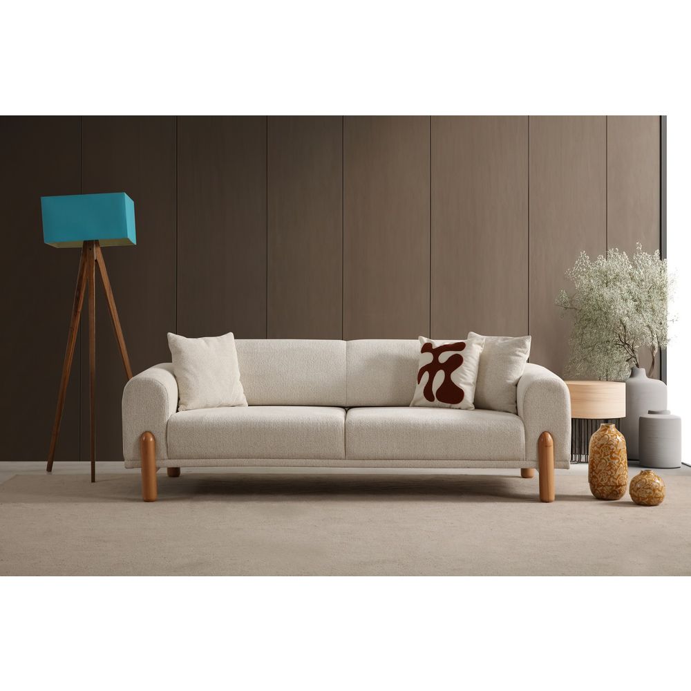Lyke 3-Sjedalna Sofa na Razvlačenje - Krem slika 3