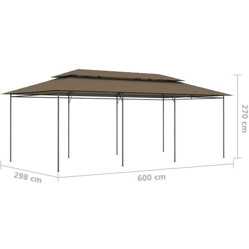 Sjenica 600 x 298 x 270 cm smeđe-siva 180 g/m² slika 6