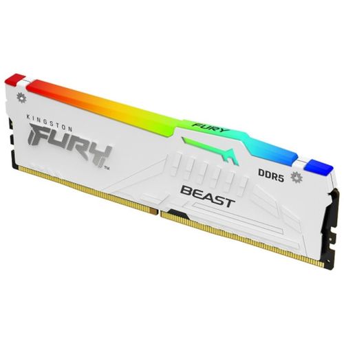 Kingston KF552C36BWEA-32 RAM DIMM DDR5 32GB 5200MHz Fury Beast RGB White Expo  slika 1