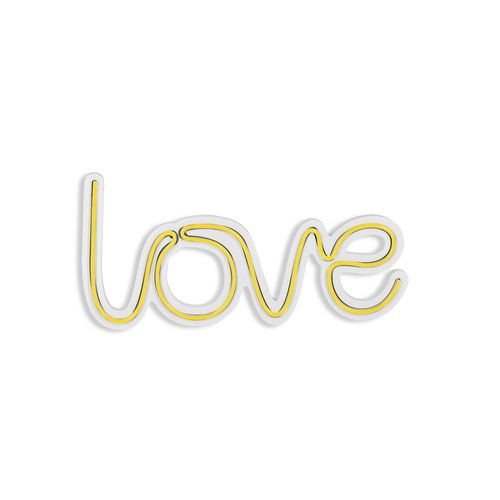 Wallity Ukrasna plastična LED rasvjeta, Love - Yellow slika 6