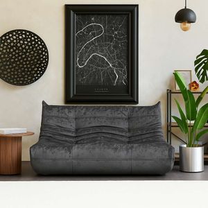 Dvosjed Sofa Bocek - Tamno Siva