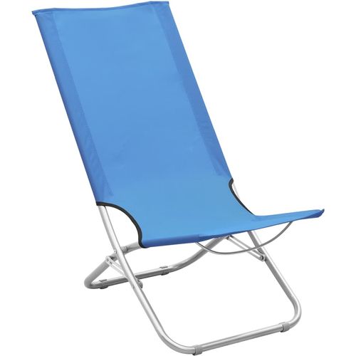Sklopive stolice za plažu od tkanine 2 kom plave slika 10