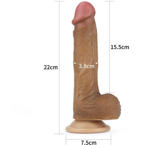 Lovetoy Dual layered silikonski dildo 8,5" slika 8