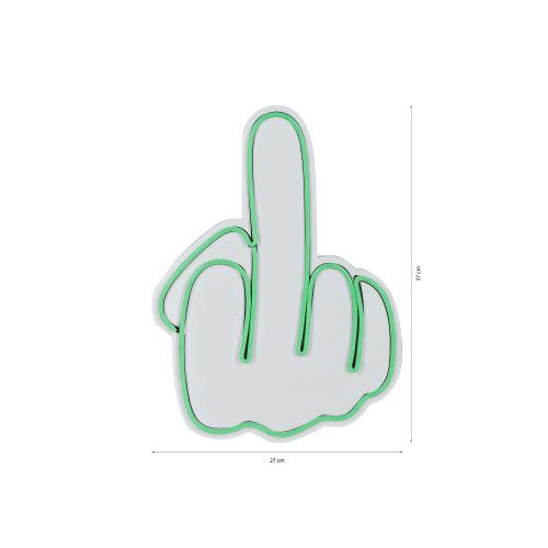 Wallity Ukrasna plastična LED rasvjeta, Middle Finger - Green slika 17